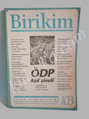 Birikim Dergisi Sayı: 103 Kasım 1997