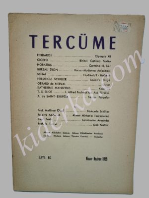 Tercüme Dergisi Sayı:60 Nisan-Haziran 1955